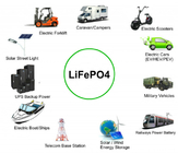 lithium phosphate, iron phosphate, lithium iron phosphate 12V - 800V, 40Ah - 1Mwh Battery Pack